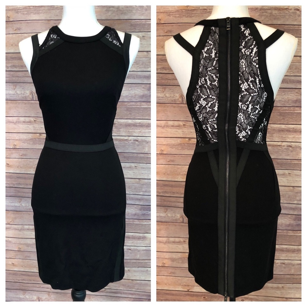 All Saints Kiro Lace Zip Up Dress